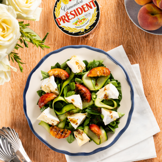 PRESIDENT CAMEMBERT GRILLED PEACH SALAD SOCIAL-AMENDED